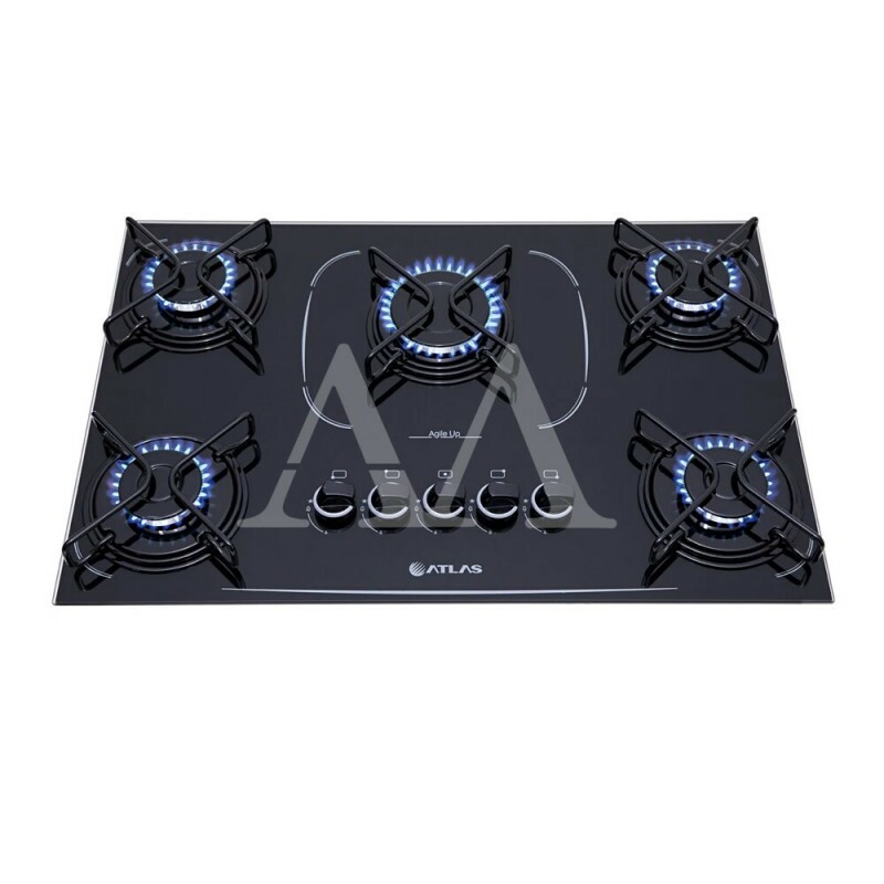 FOGAO 5B ATLAS COOKTOP AGILE UP GLASS PRETO